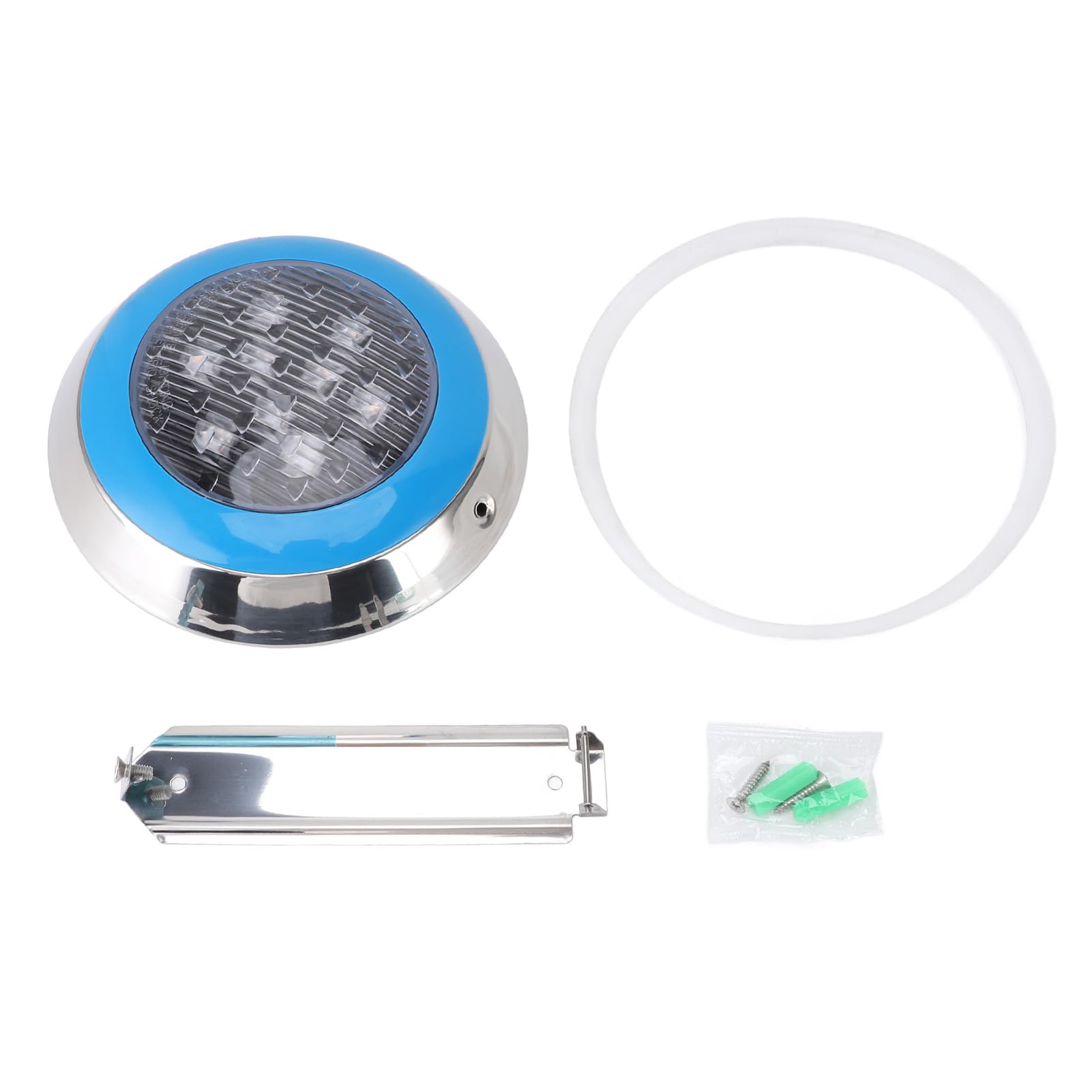 Aramox An der Wand Montierte Poolleuchte, ABS-LED-Unterwasser-Schwimmbadleuchte 24 V 6000 K weiß, wasserdichte Eingebettete Lampe für Pool, Teich, Brunnen, Villa, Innenhof (9W)