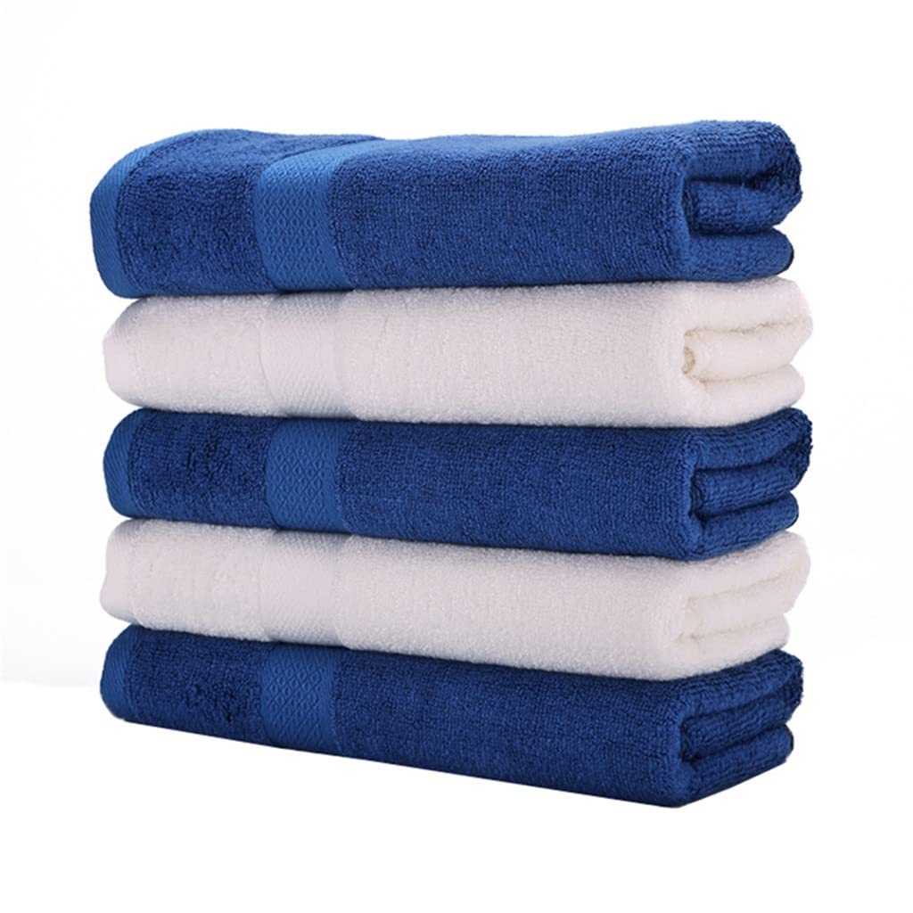 Serviette de sport blanche en fibre anti-transpiration, lot épaissi de 5