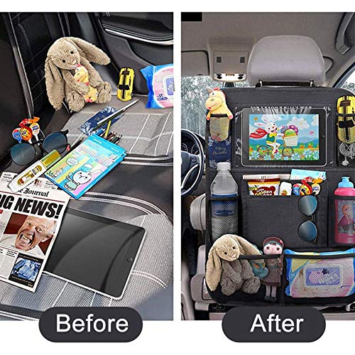 Organizador Maletero Coche Backseat Organizador de Coches Universal Automóvil Asiento Atrás Bolsa de Almacenamiento Bolsa de Almacenamiento Candidaje Organizadores multifunción Black