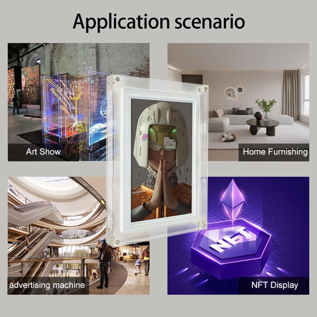 High Resolution Digital Photo Frame Clear Acrylic Case 5in/7in/10in Display