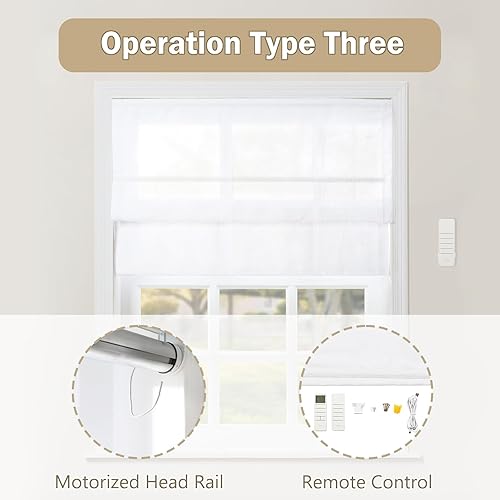 Miniatura 6 de ChadMade Persianas de lino, persianas de tela sólida con aislamiento térmico, persianas romanas hechas a medida, oscurecimiento de la habitación,