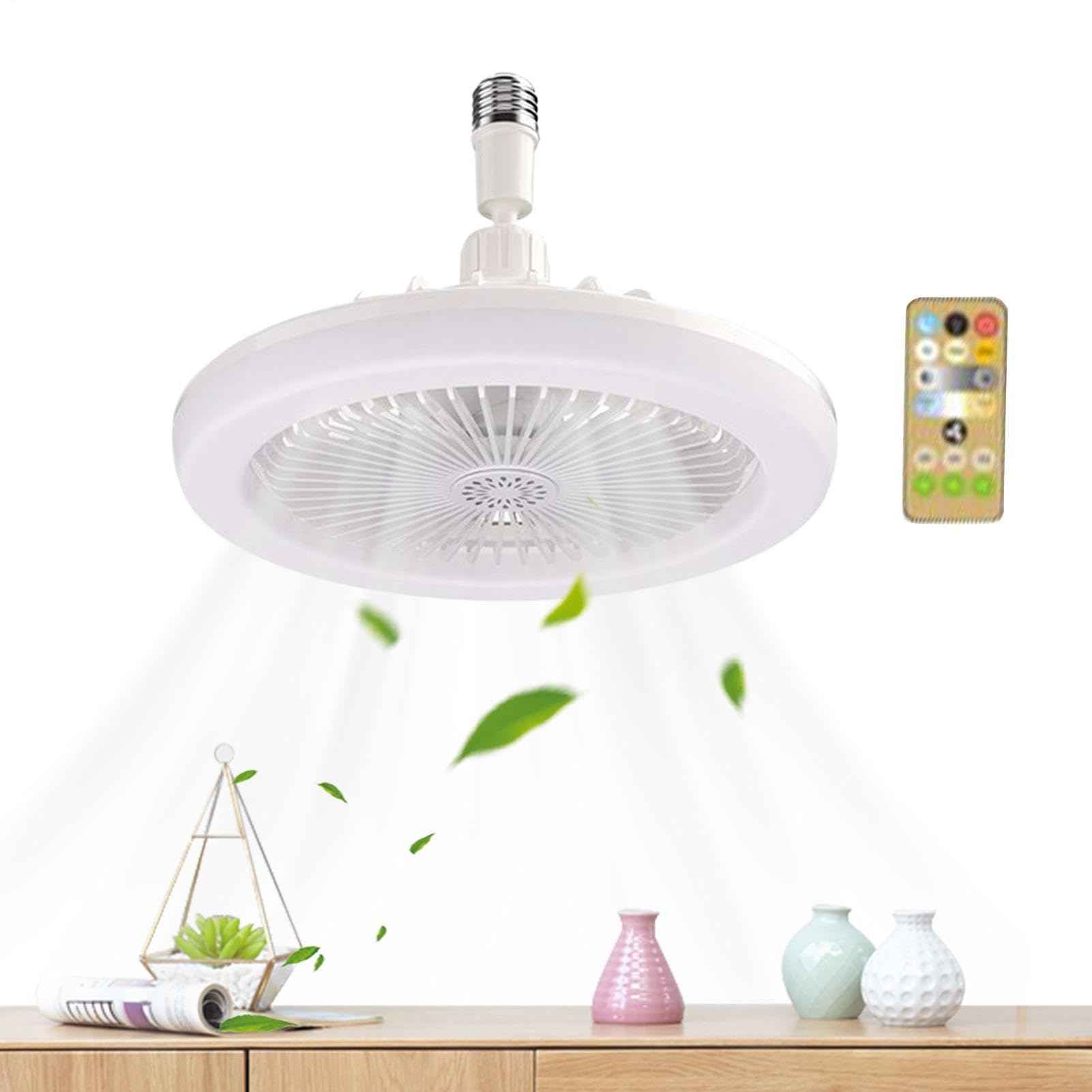 Ceiling Fan With Light, Ceiling Fan Light Remote Control, Bedroom Ceilings Fans With Lights And Timer, Remote Control Cooling Accessories With Adjustable 3 Speeds For Bedroom Kitchen Dining Room