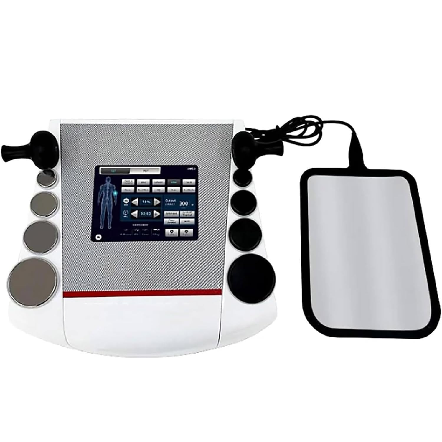 WHOOLEFUN Tecar Therapy Diathermy Machine, 300~448KHz Therapy Machine, CET RET Radio Frequency Diathermy, 4 Adjustable Modes, for Face Lift, Weight Loss, Body Massage