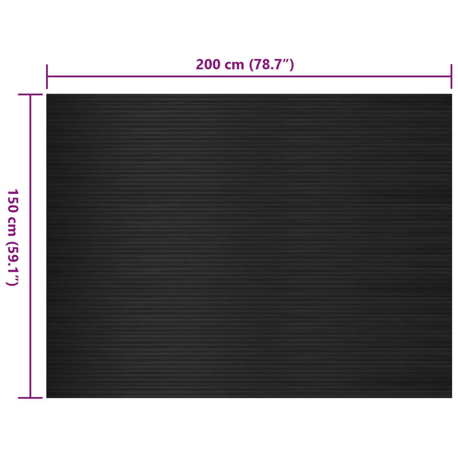 Gummimatte 1,5 x 2 m Außenfußmatte Schwarz, 3 mm Dicke Bodenbelag aus robustem Gummi, rechteckige Kofferraumverkleidung für Auto und Terrasse, leicht zu reinigen und vielseitig