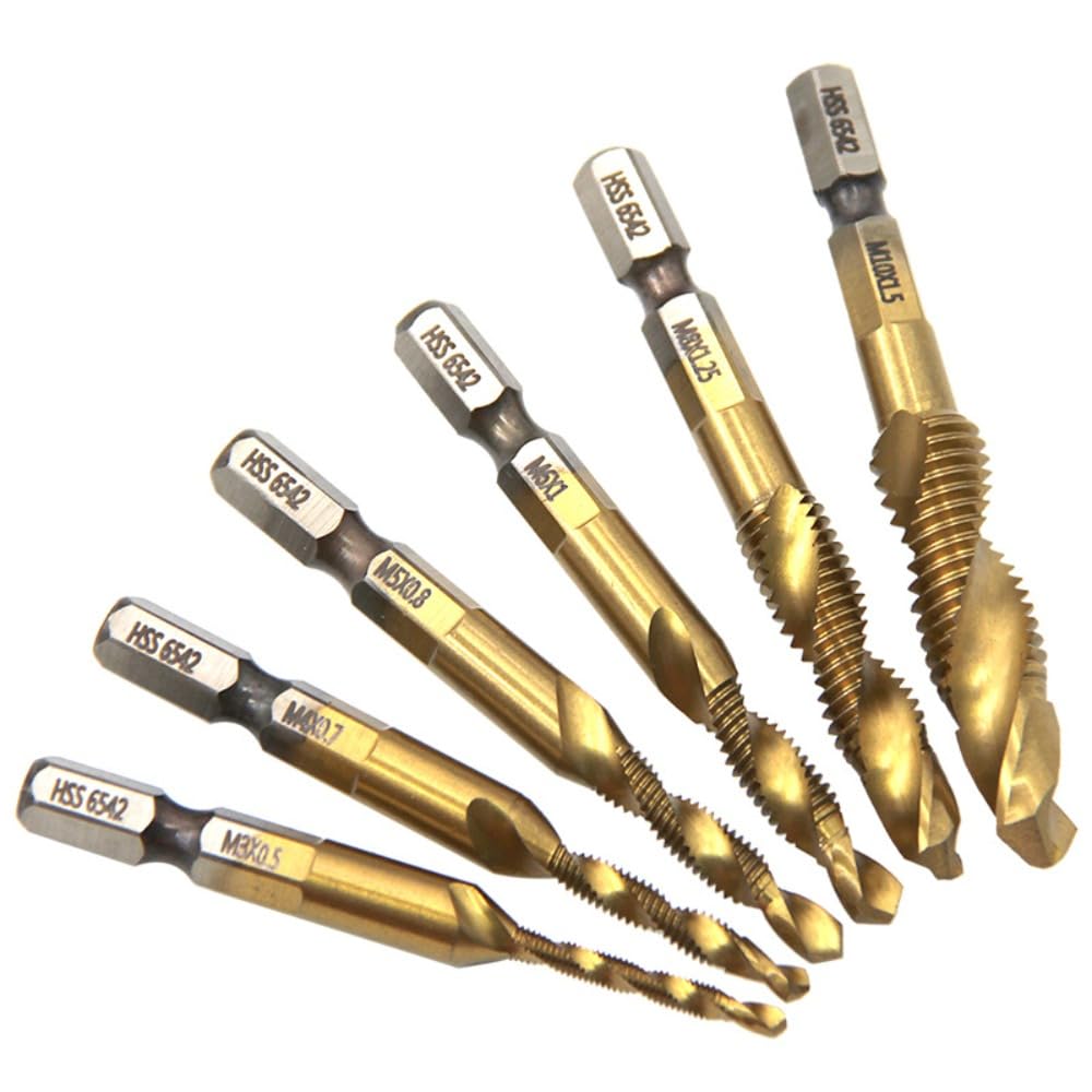 6-Piece Drill & Tap Set - HSS Titanium Threading -9