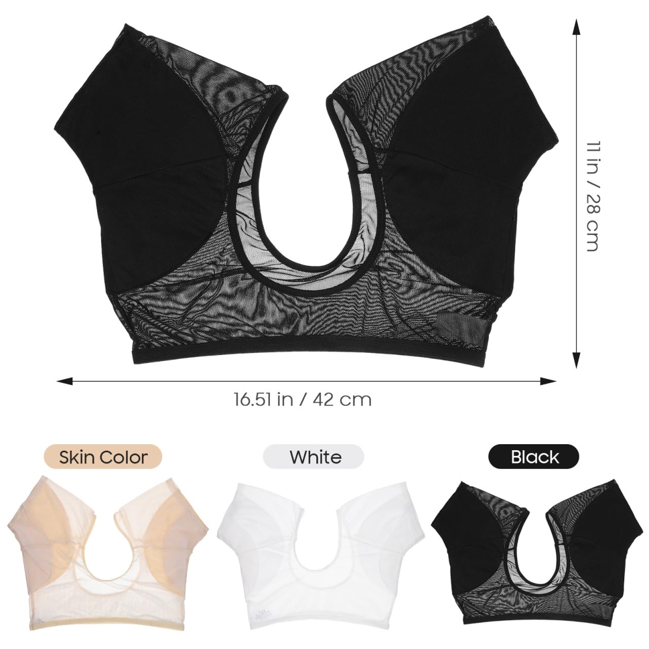 POPETPOP 3 Stück Anti Schweiß Shirt Damen, Waschbar Achselpads Unterbrust Schwitzschutz Weste, Atmungsaktives Unterhemd für Sommer Sport, Wiederverwendbare Pads gegen Achselnässe