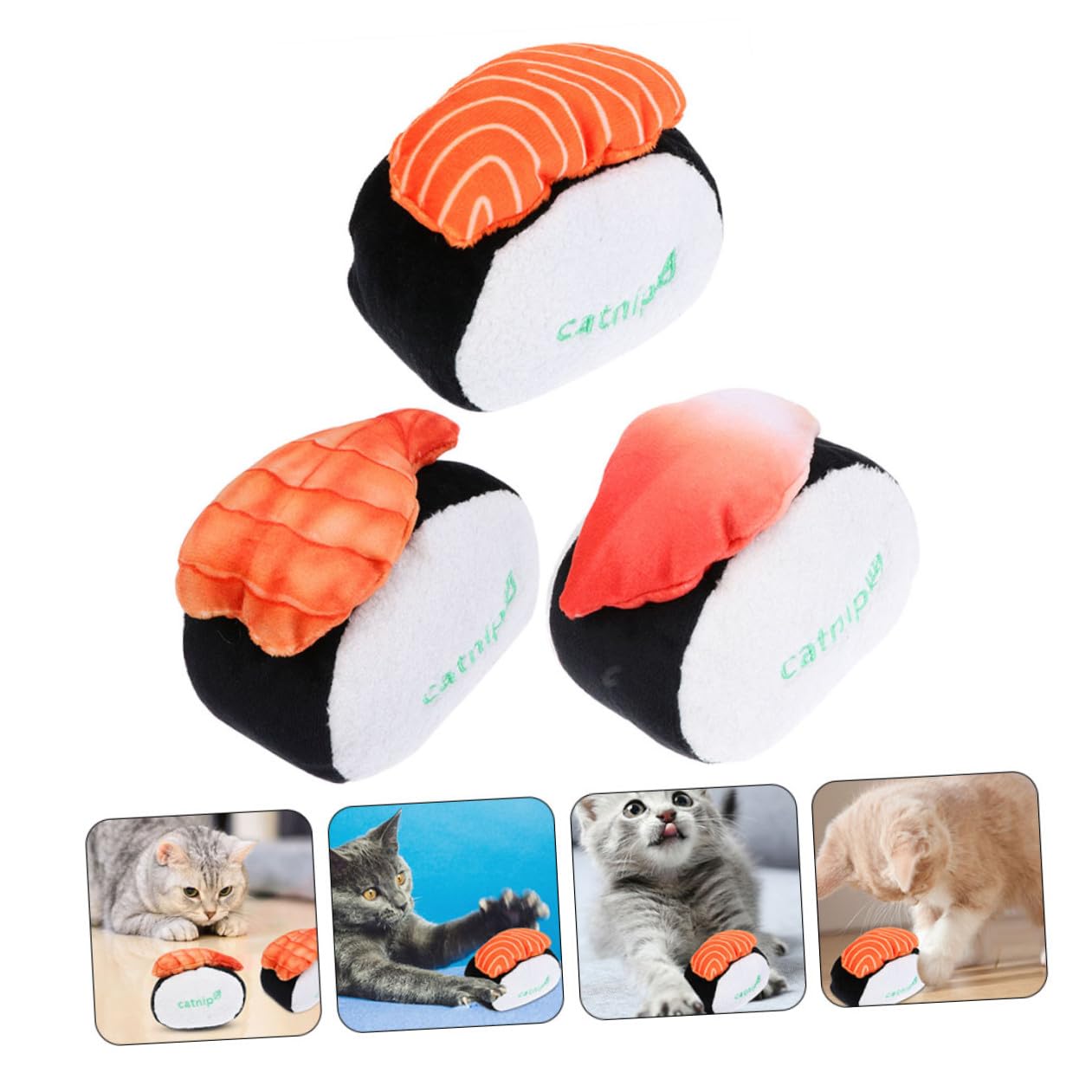 VANZACK 9stücke Interaktive Katzenminze Spielzeuge Plüsch Spielzeug Mit Quietscher Für Zahnreinigung Und Spielerische Beschäftigung Für Katzenliebhaber Und Haustiere