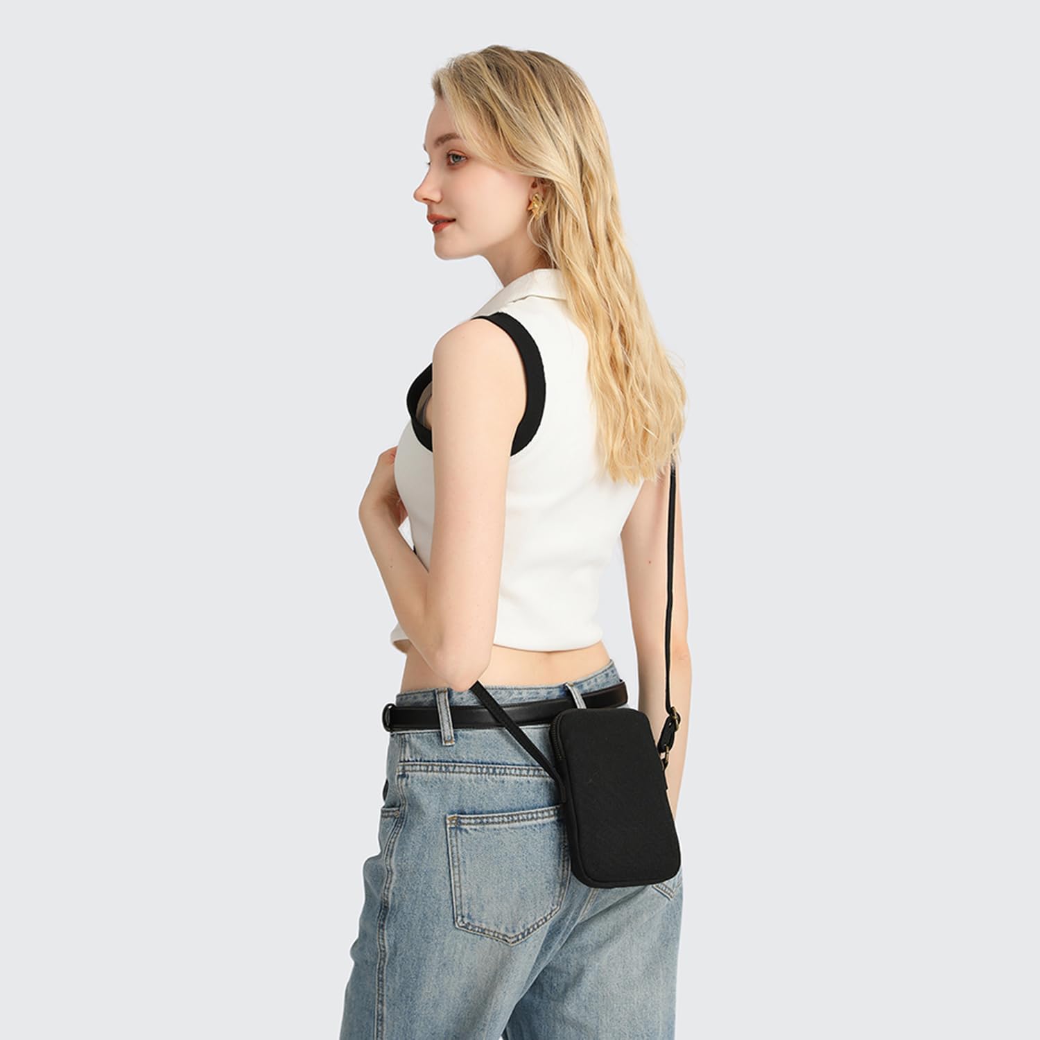 YONBEN Small Crossbody Purse Zipper Cell Phone Bag Mini Shoulder Purse Wallet Smart Phone Wallet with Credit Card Solts | Small, Zipper, Mini, Wallet, Credit Card Slots - Image 2