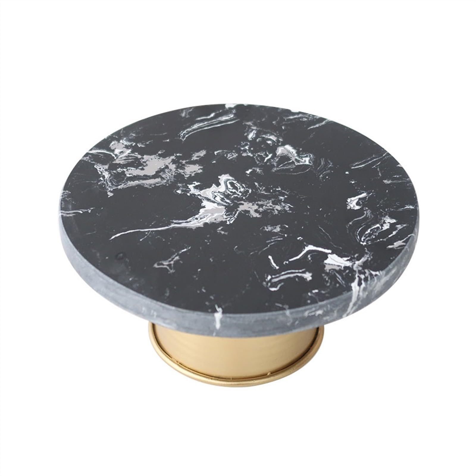 cake stand Personalized Marble Tall Dessert Table Afternoon Refreshment Rack Cake Display Tray Cupcake tiered cake stand(Black,25cm)