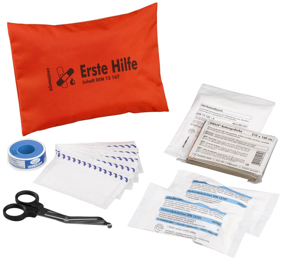 SôHNGEN ERSTE-HILFE-Tasche, DIN 13167, Orange