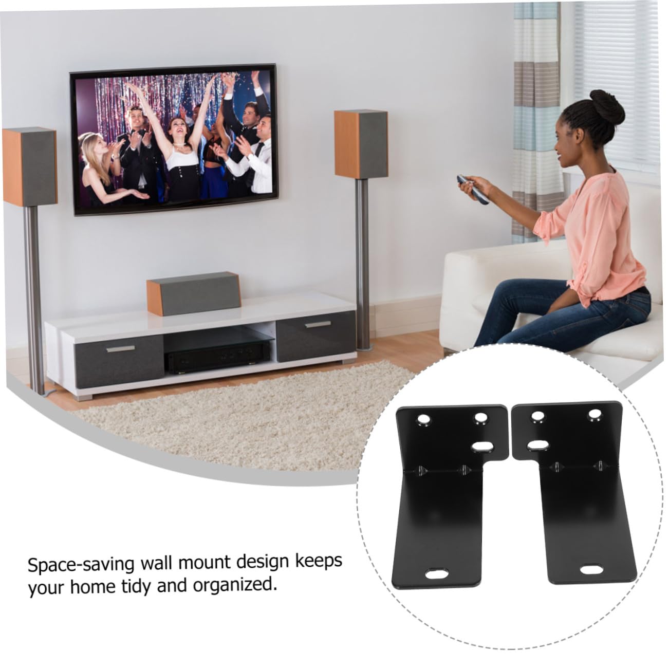 Didiseaon Supporto in Parete Staffa Metallo per Nero Soundbar