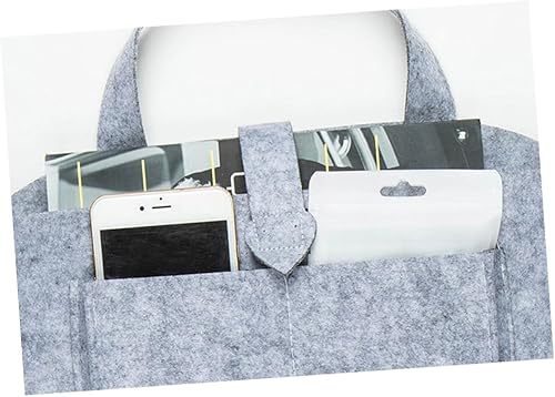 Miniatura 9 de VORCOOL Bolsa de almacenamiento de viaje para asiento trasero de automóvil, organizador de fieltro de 6 bolsillos, juguete para caja de pañuelos y