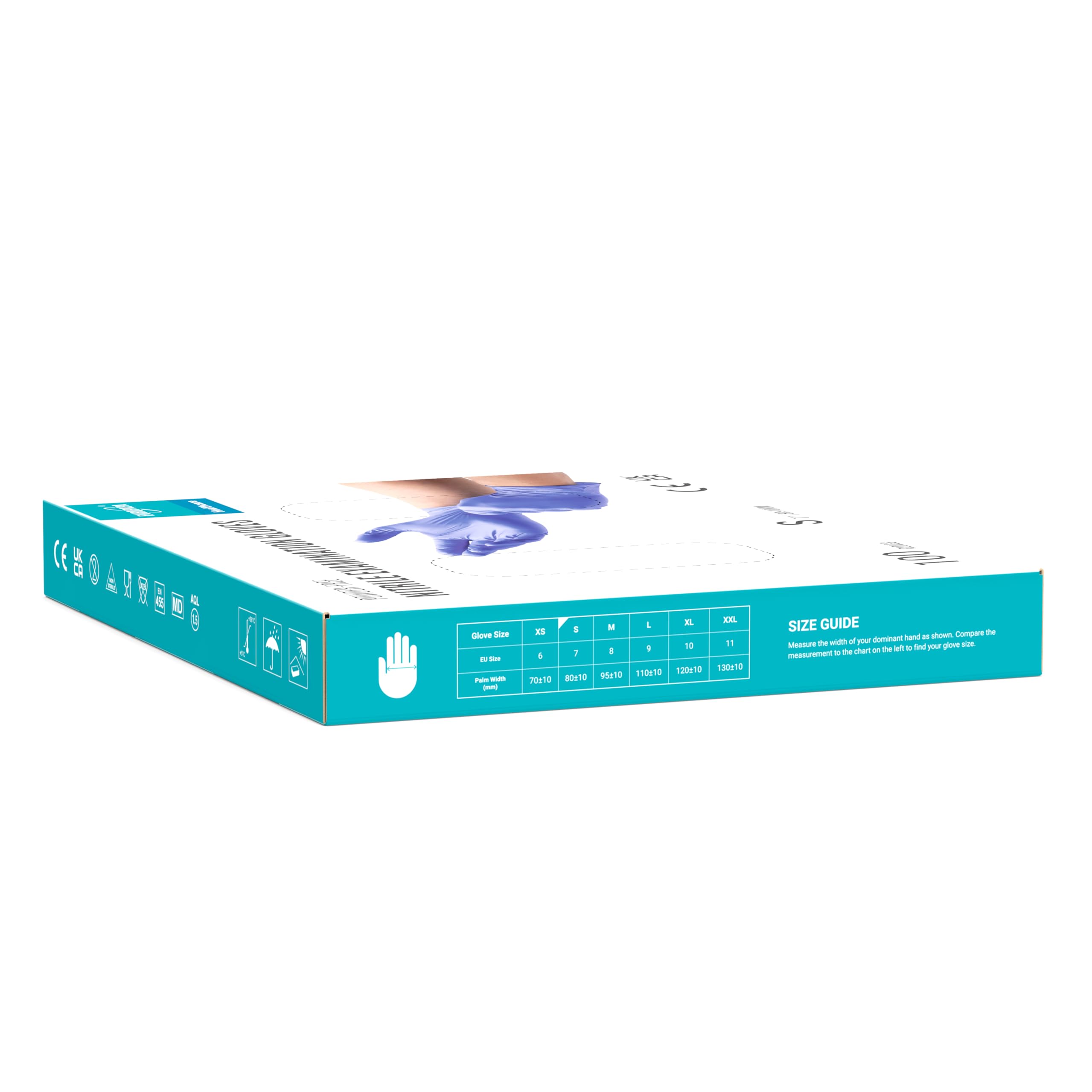 EUROPAPA® 1000x Nitrilhandschuhe Einweghandschuhe puderfrei Untersuchungshandschuhe EN455 EN374 latexfrei Einmalhandschuhe Handschuhe in Gr. S, M, L & XL verfügbar (Lila, S)