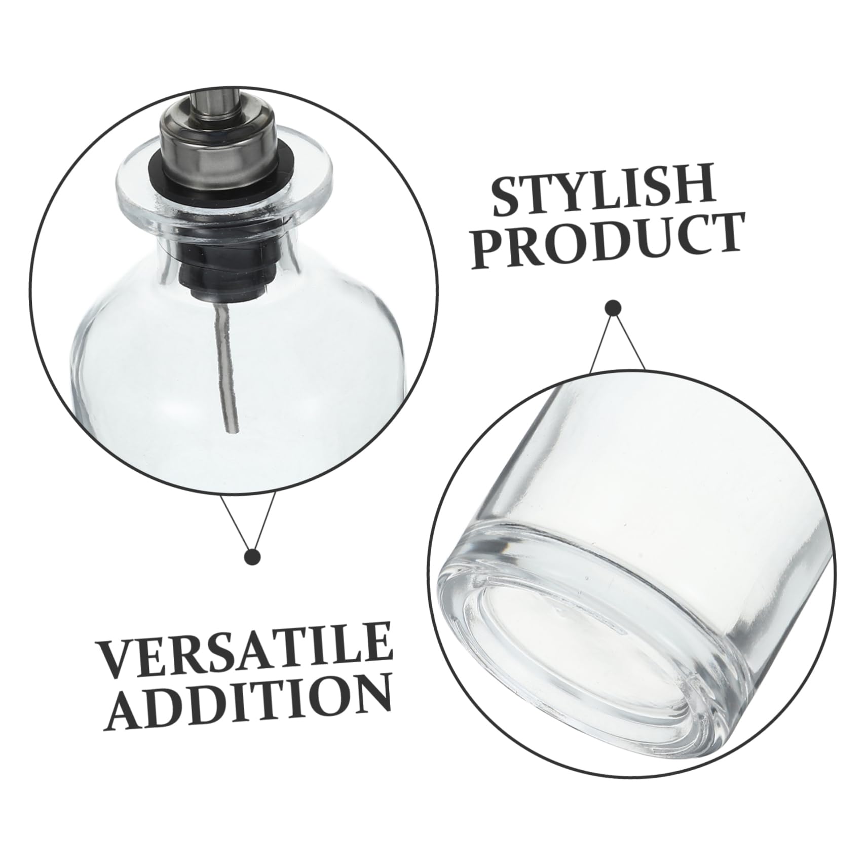2piezas Botella De y De Dispensador Elegante Control De Vertido Para Cocina Para Aceitera y Vinagrera