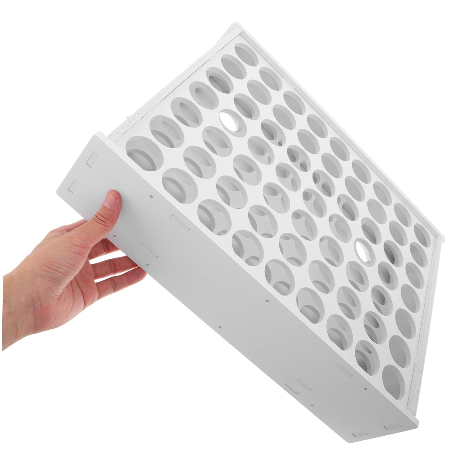 Organizzatore Verticale per Vernici Artigianali da Parete, Plastica Bianca, Design Minimale, Facile da Installare, per Casa e Laboratorio