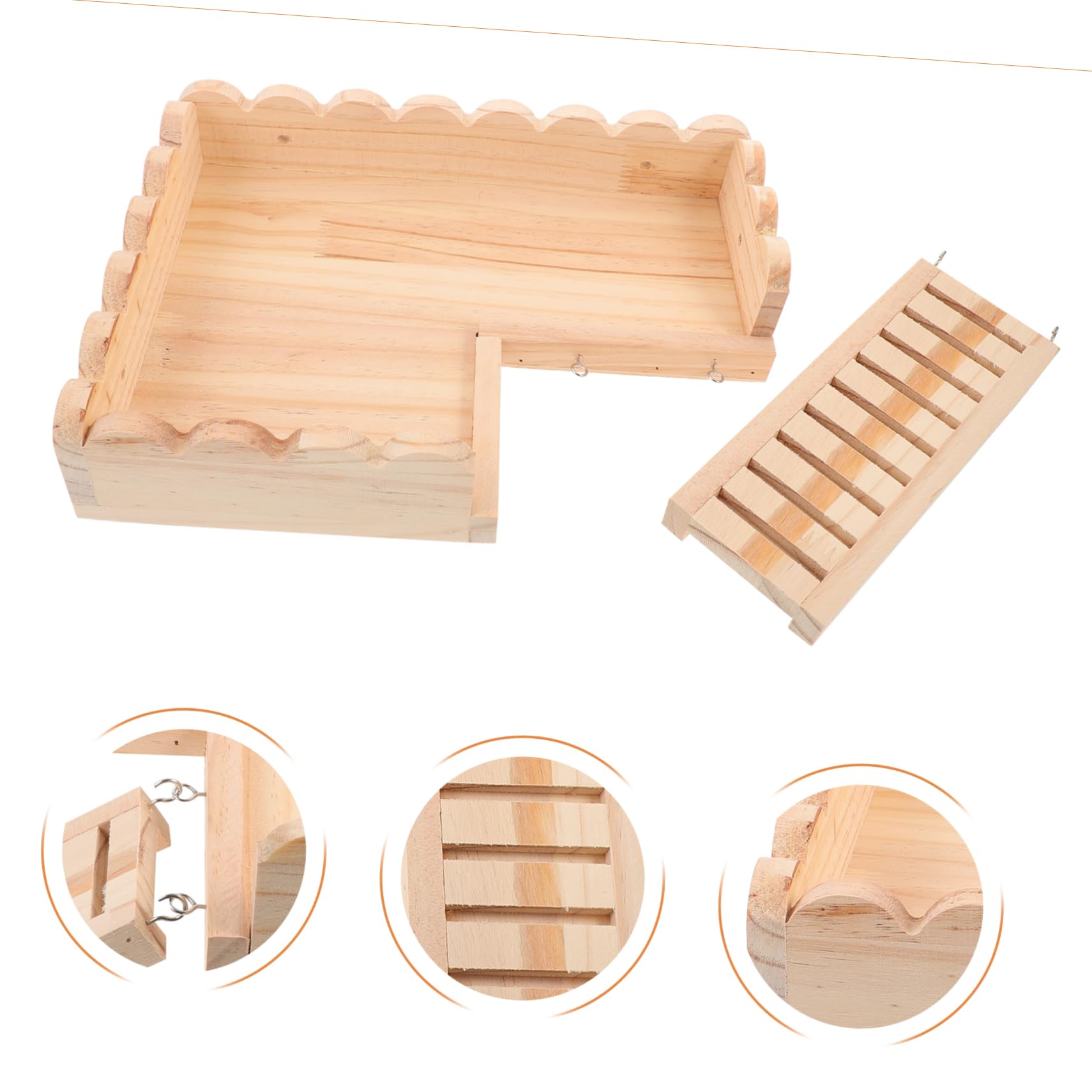 Toyvian Hamster Holzplattform aus Massivholz als Käfig Zubehör