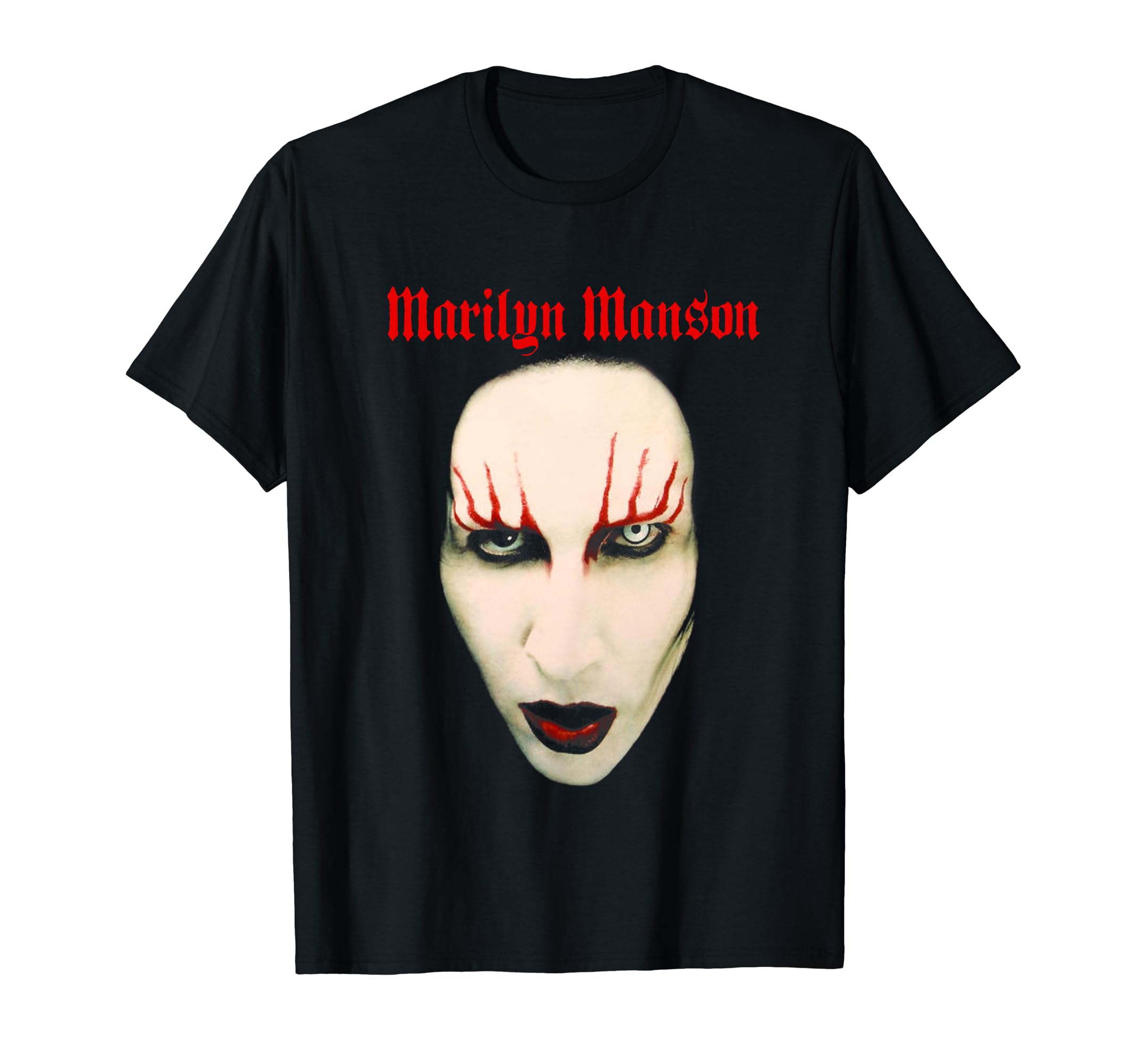 Marilyn Manson– Big Face Red Lips T-ShirtOEKO-TEX STANDARD 100