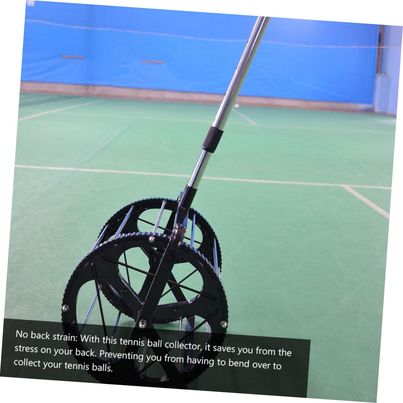 Raccoglitore di Palline da Tennis Materiale in Nylon e Metallo capacità 55 Palline Rotolamento Fluido per Allenamenti e Tornei Competitivi