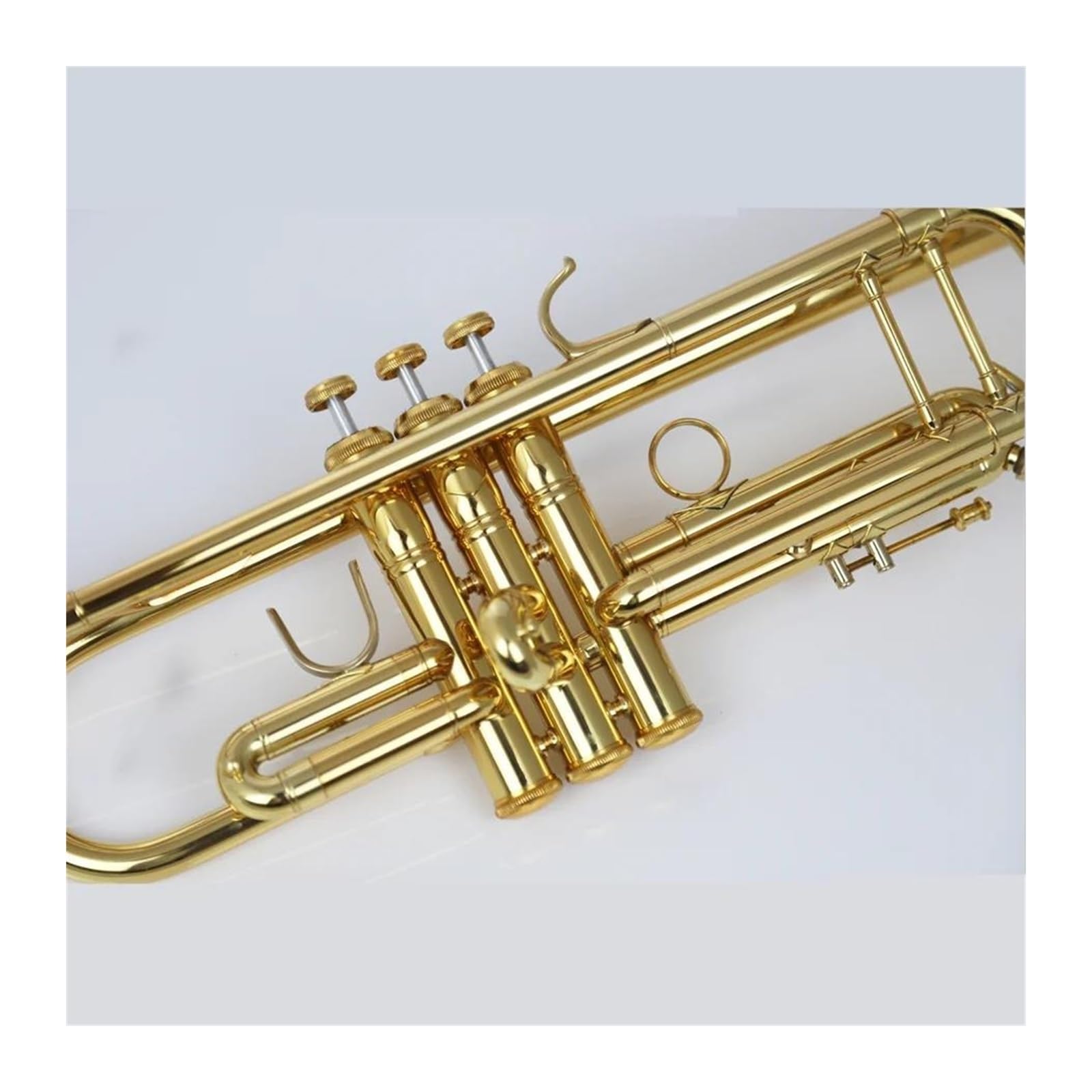 Trąbki Trąbka BB B płaska miedź posrebrzana profesjonalna trąbka ze skórzanym etui na instrument muzyczny