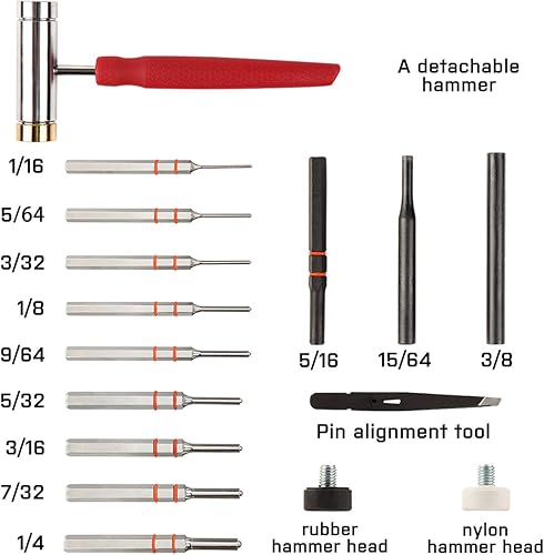 Miniatura 7 de W WIREGEAR Kit de mantenimiento de armas de fuego Sight Pusher & Elite Steel Punch Set