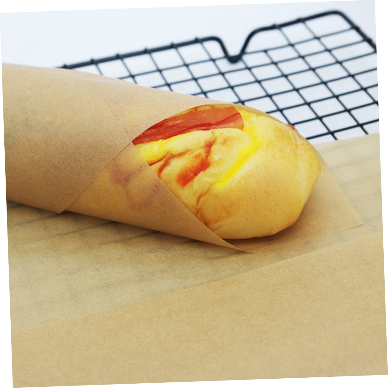 LABRIMP 100pièces Papier De Cuisson Antiadhésif Papier Kraft Parfait Pour Pâtisserie Gril Résistant Chaleur Et Pratique Pour Cuisine
