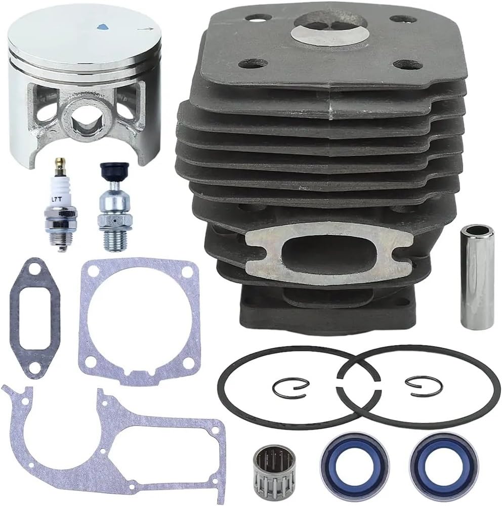 Akcesoria Zestaw tłoka cylindra 58 mm pasuje do pił łańcuchowych Hus 395 395XP 395EPA Wymień na uszczelkę Uszczelka olejowa Tłok Łożysko igiełkowe Świeca zapłonowa
