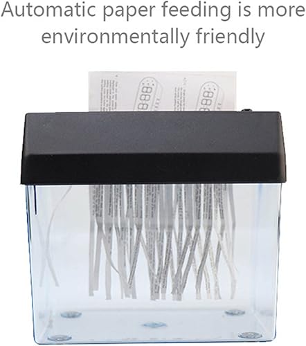 Miniatura 5 de Trituradora de papel USB para tamaño A6, mini cortador de papel eléctrico de corte recto de 0.6L con abrecartas, máquina de corte de documentos