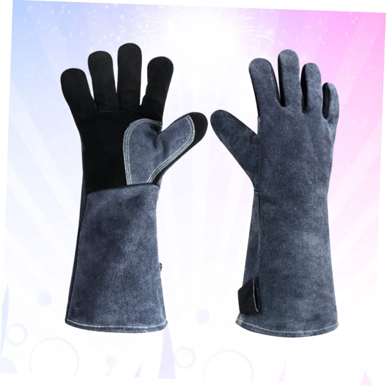Cabilock Guantes De Barbacoa De Piel Guantes De Cocina Ignífugos De En y para Uso Al Aire Protección En Parrillas y Hornos