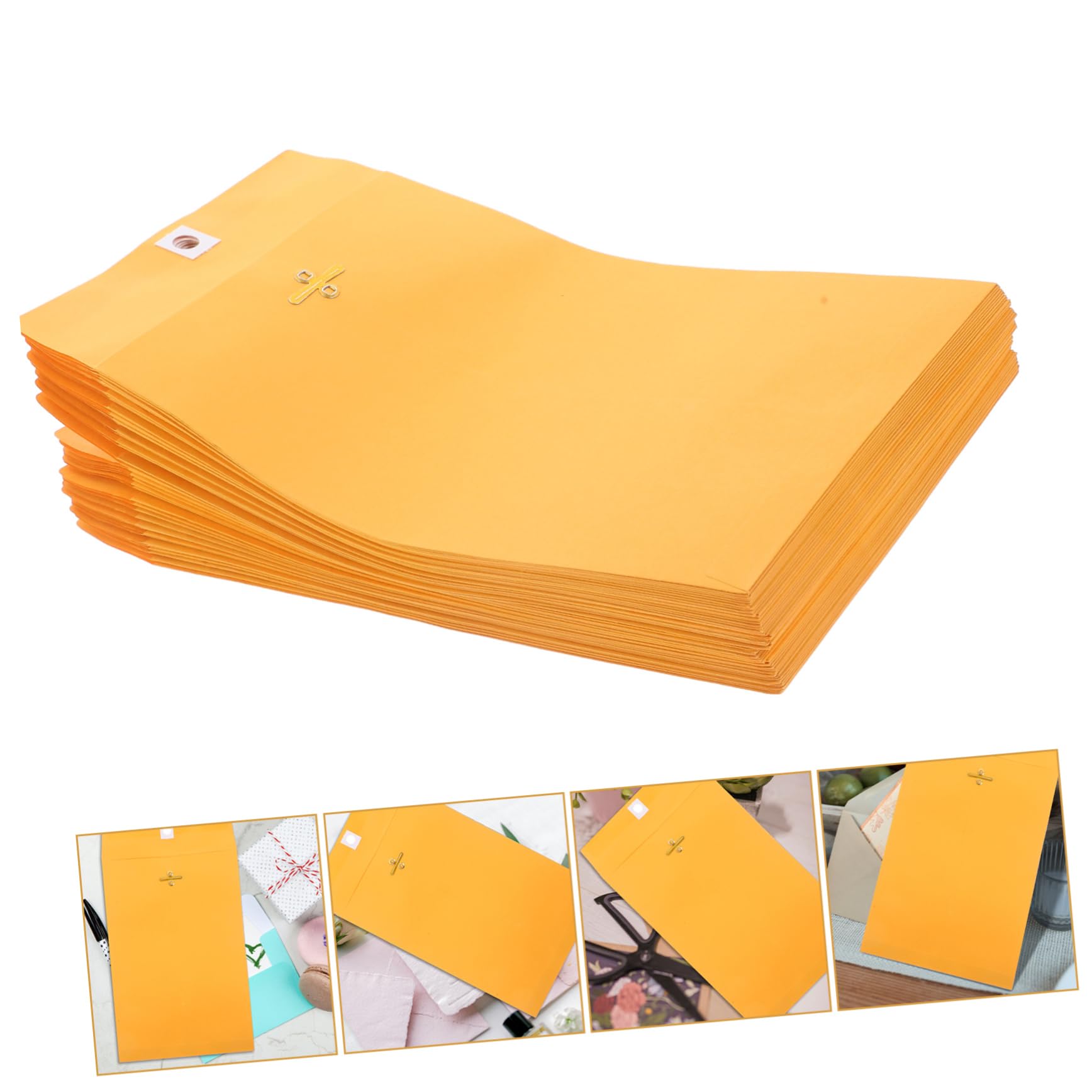 Buste Invito Kraft Oro 6x9 Pollici, 50 Pezzi Chiusura
