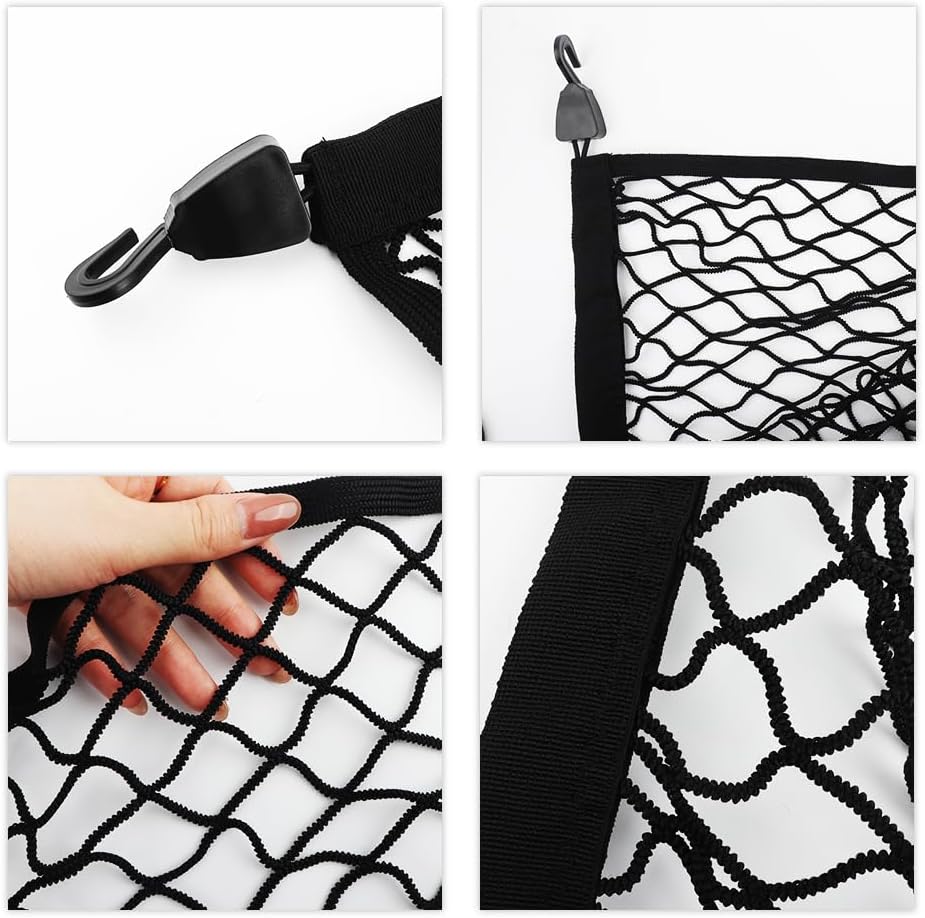 Cargo Net for SUV,Upgraded Highly Elastic Truck Cargo Net with Trunk Net Hooks - Stretch to 62.99"X47.24",Premium Truck Bed Netting for Cargo for Car Organizer and Storage