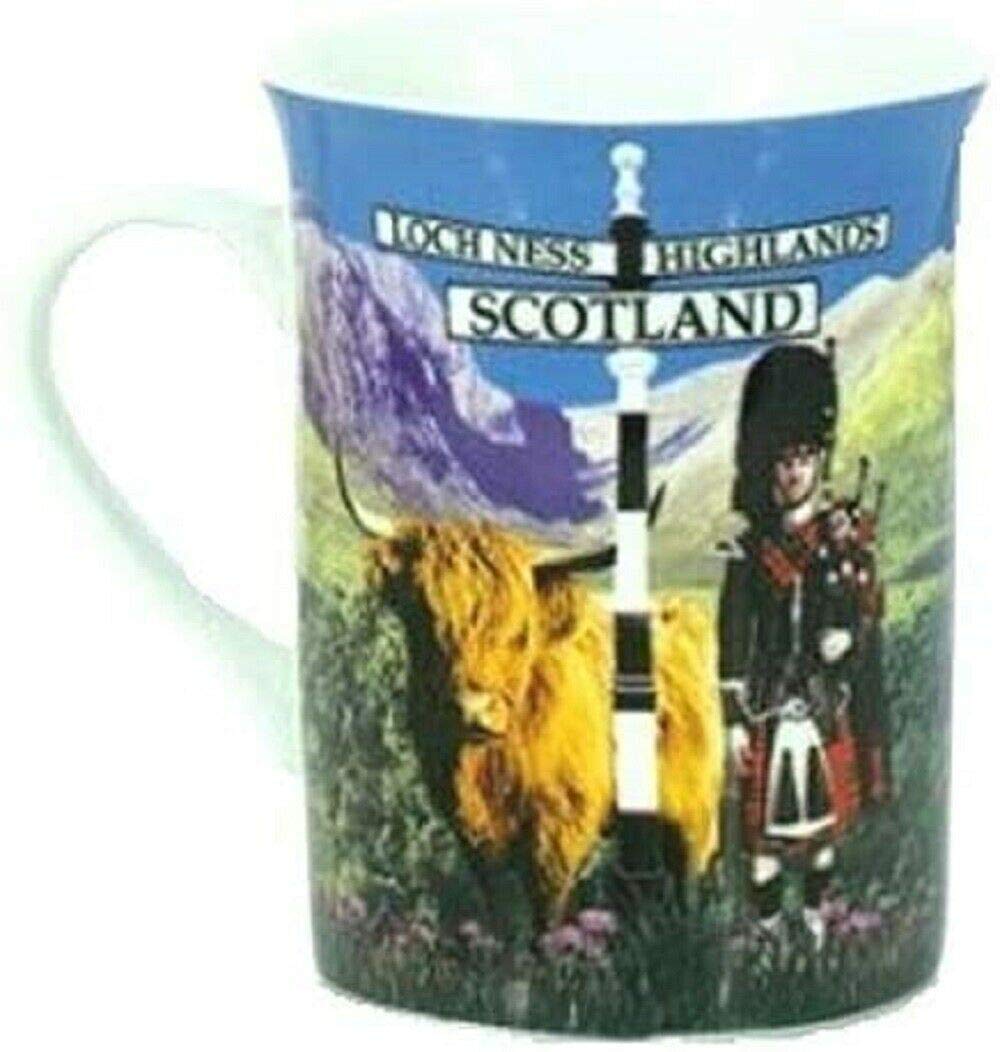 Elgate Scotland Mug Scottish Cup Souvenir Gift Tea Coffee Lochness Highland Piper