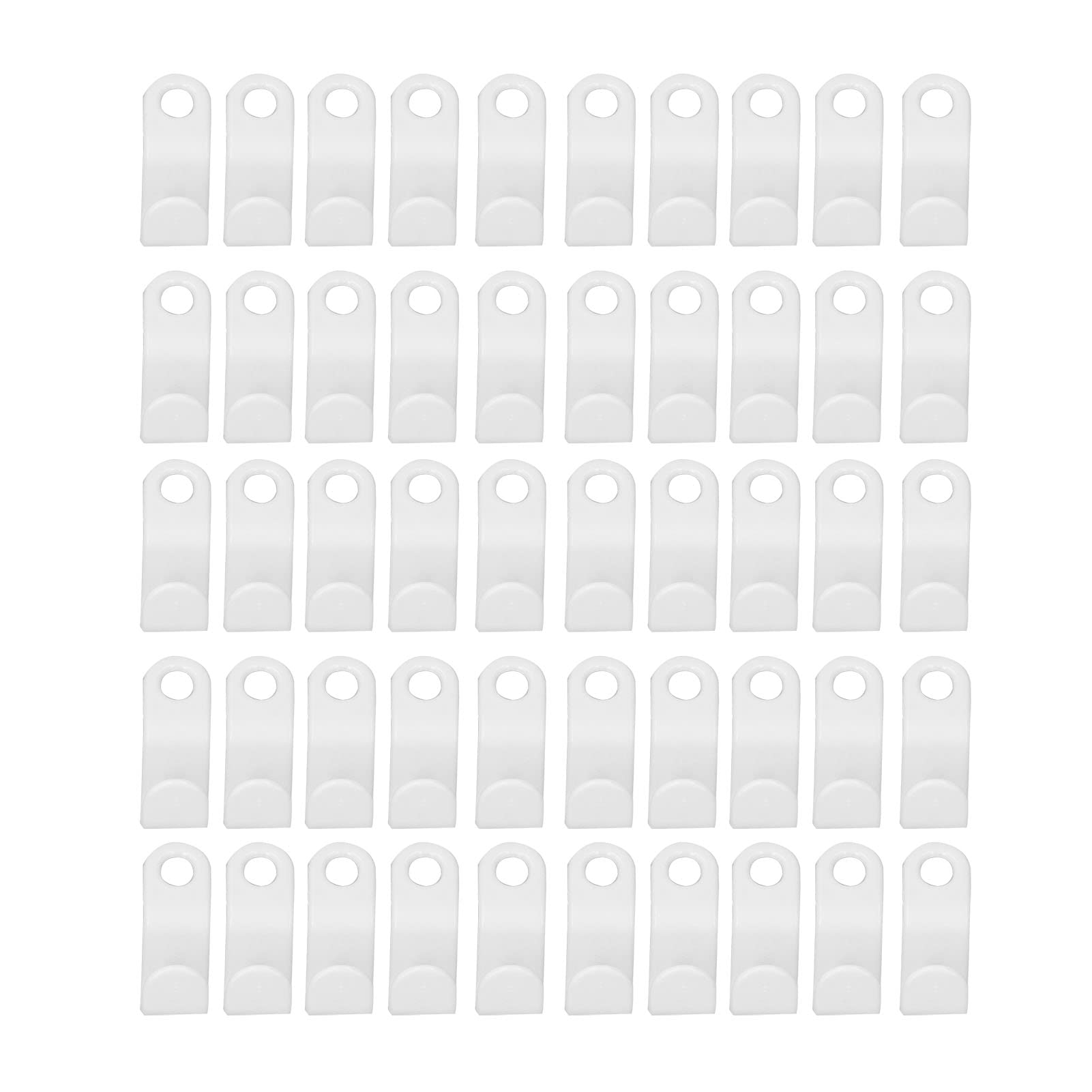 Restokki 50Pcs Clothes Hanger Hook Strong Odorless Light Weight White Thickened Hanger Connection Hook