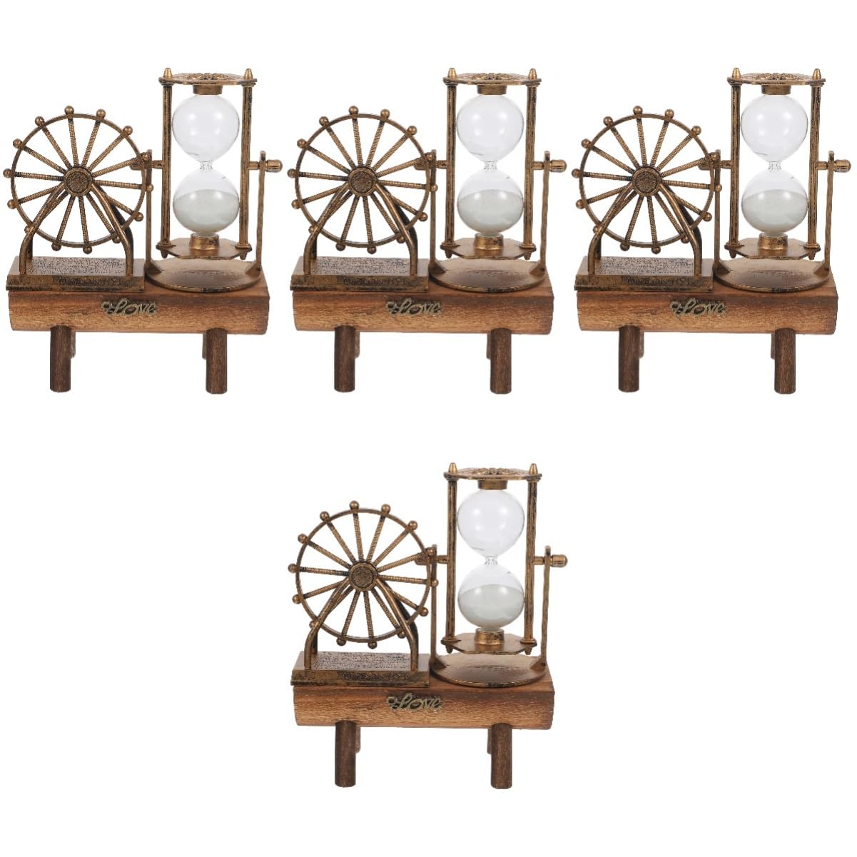 PRETYZOOM 4 Stück Riesenrad-Sanduhr-pendel Sanduhren Sandsand Zappeln Sandspielzeug Sand- Und Wasserspiegel Sanduhr Sanduhr Handgefertigte Tischdeko Sandkasten Magnetische Sanduhr Plastik