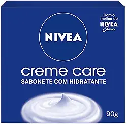 NIVEA Sabonete em Barra Creme Care 90g - Sabonete hidratante, com o melhor de NIVEA Creme, pele macia e hidratada, com espuma cremosa, contém Eucerit
