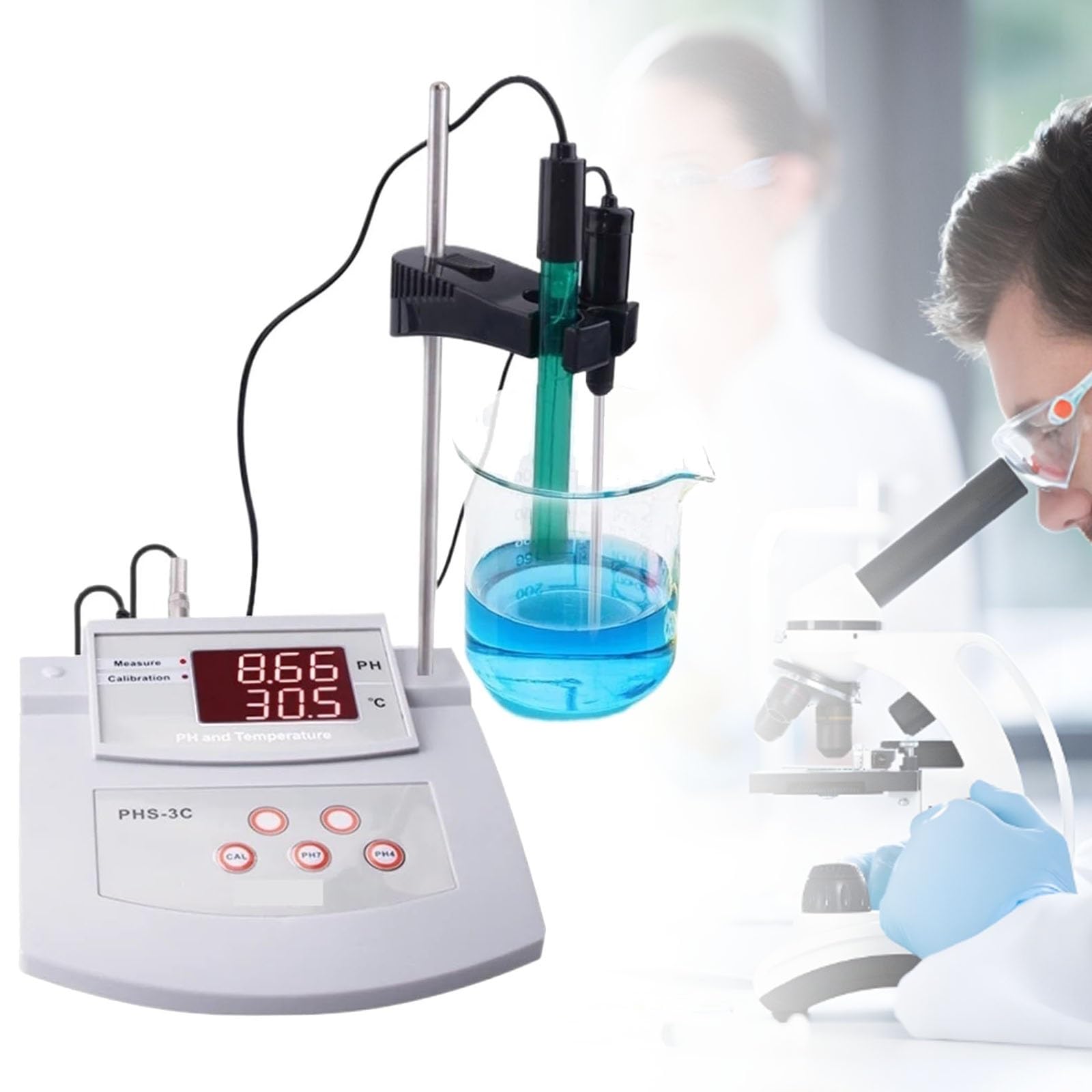PH/Tester de température de bureau et analyseur d'eau scientifique automatique