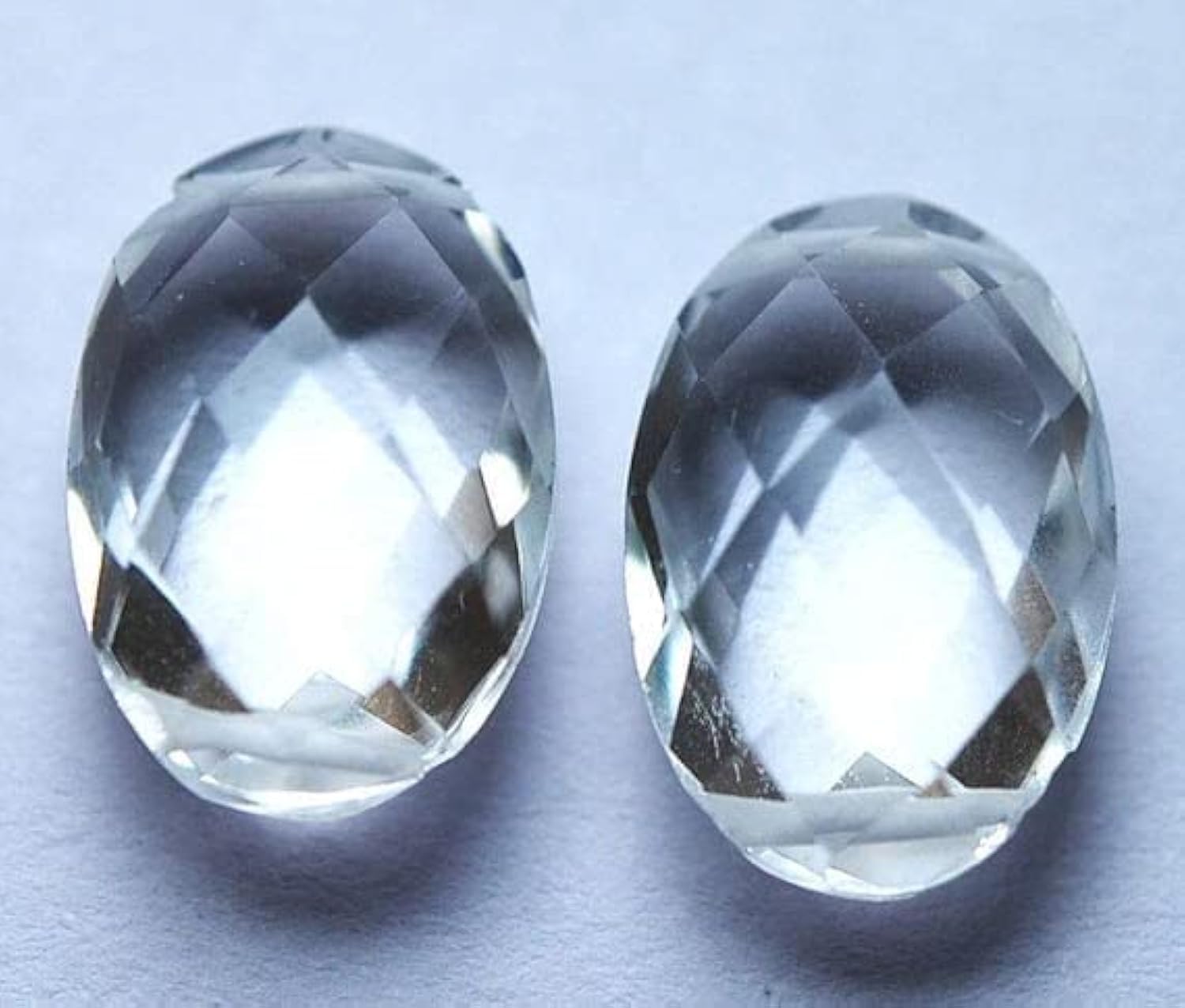 Cristal de roche LKBEADS briolette double perçage alignement bijou parfait