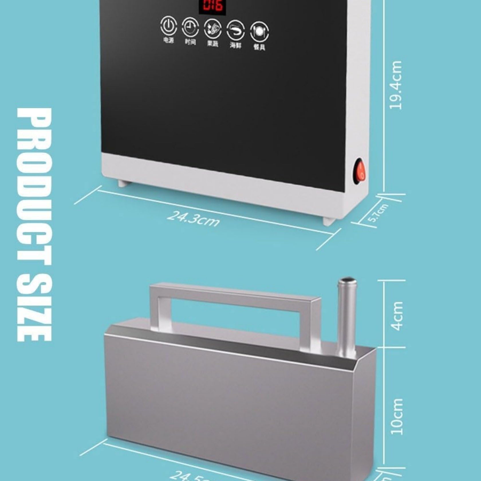 Lavastoviglie A Ultrasuoni Portatile da 380 W, Lavapiatti per Lavello, Lavatrice A Ultrasuoni per Verdure con Controllo Touch, per Stoviglie, Frutta, Frutti di Mare E Verdure