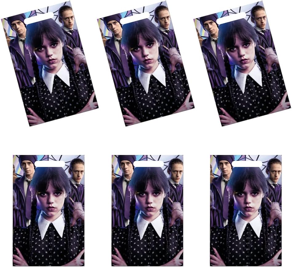30 Packs Wednesday Addams Cute Party Gift Bags candy bags Movies birthday party supplies children's candy bags children's party supplies Movies theme birthday party supplies
