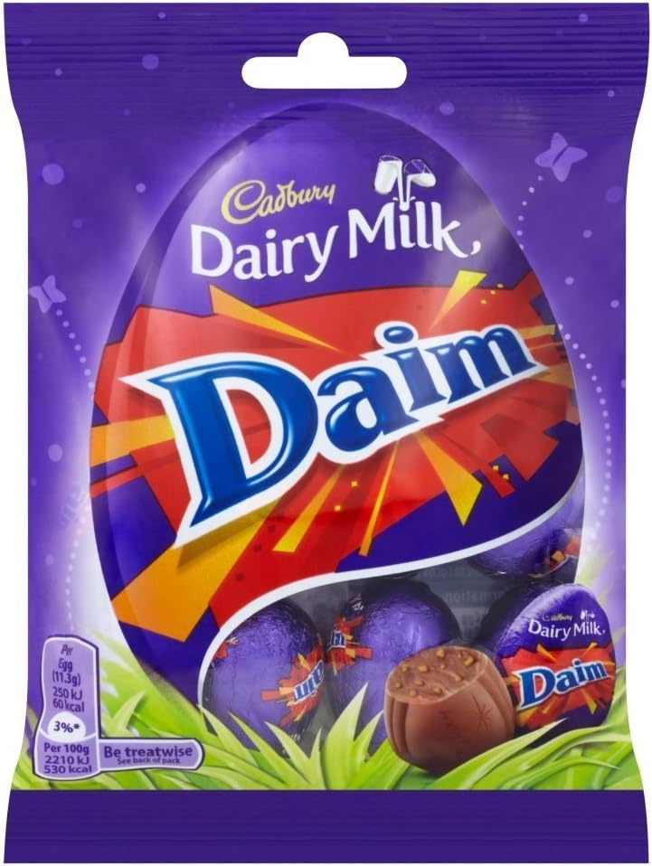 Cadbury Dairy Milk Chocolate Daim Mini Eggs (86 Grams, Pack of 22