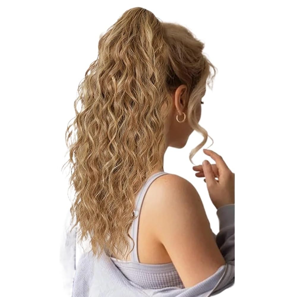 Extensiones Ponytail de cola de caballo de 45,72 cm con cola de caballo con clip en la cola de caballo, pelo sintético de aspecto natural para mujeres (30H27)