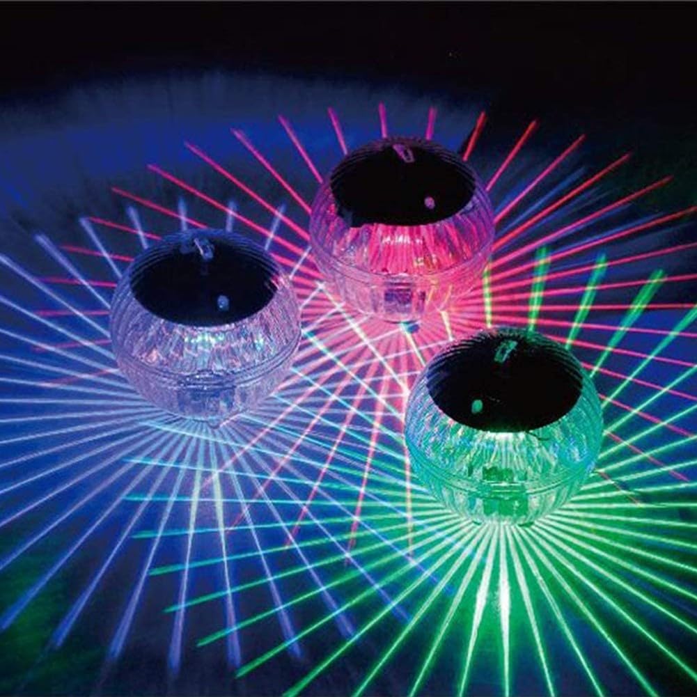 Solar Powered Floating LED Light for Pools, Ponds, and Fountains Color Changing Waterproof Solar Lamp