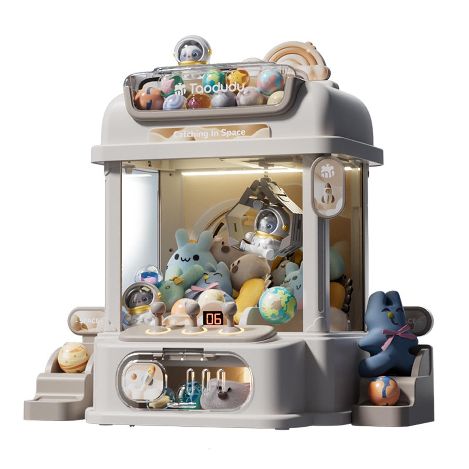 Mini Spielzeugautomat mit Greiferfunktion, Tischgerät mit Licht, Ideal für Drinnen Und Als Geschenk für Mädchen Und Jungen, Perfekt für Partys, Stil C