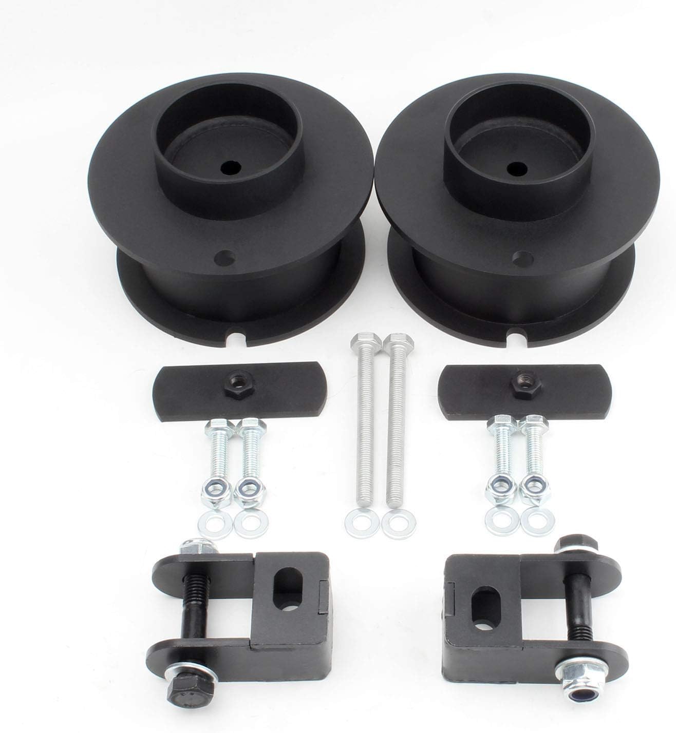 Front Leveling Lift Kit Spring Spacers Compatible for Dodge Ram 2500 3500 4WD 4X4 + Shock Mounts Relocation Brackets (3'')