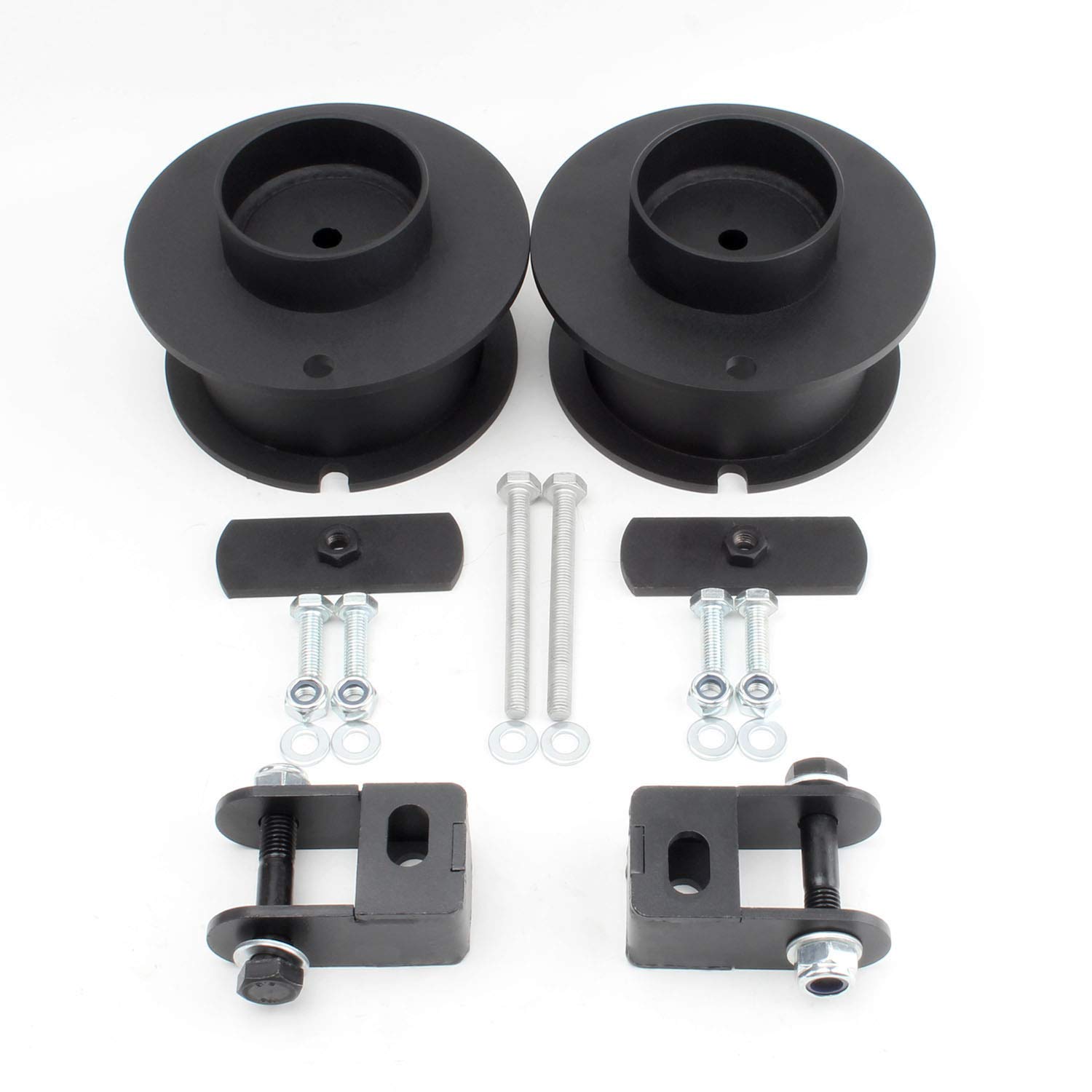 ZY WHEELFront Leveling Lift Kit Spring Spacers Compatible for Dodge Ram 2500 2014-2018 3500 2013-2018 4WD 4X4 + Shock Mounts Relocation Brackets (3'')