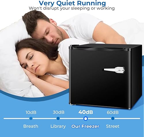 Miniatura 5 de R.W.FLAME - Congelador compacto vertical de 1.2 pies cúbicos, independiente, con estante removible, una sola puerta, control de temperatura