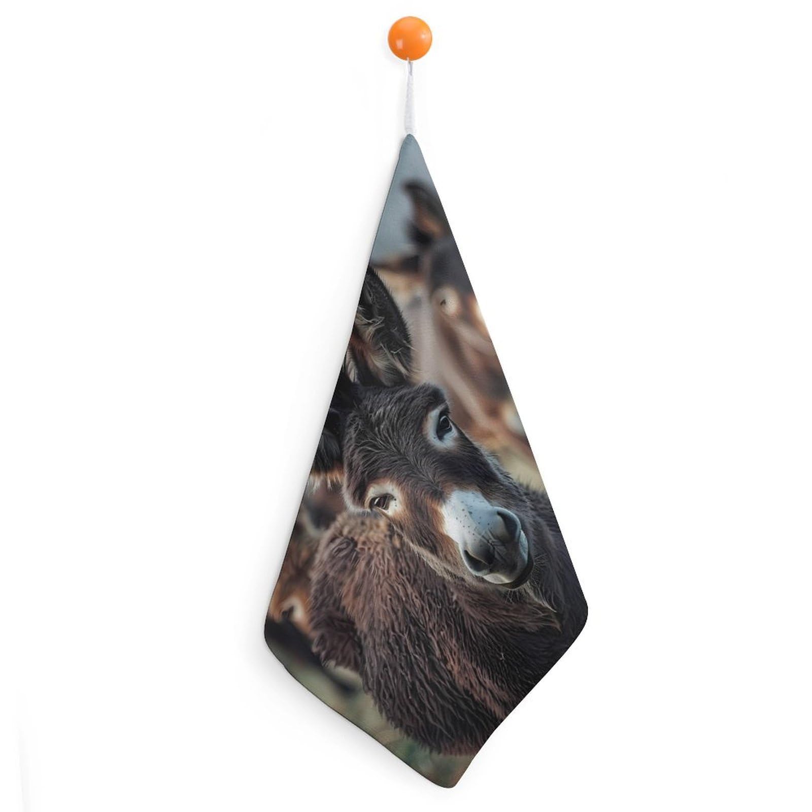 TXFBTRFSA Donkey Hand Towels with Hanging Loop Kitchen Towel Handkerchiefs Cleaning Cloths