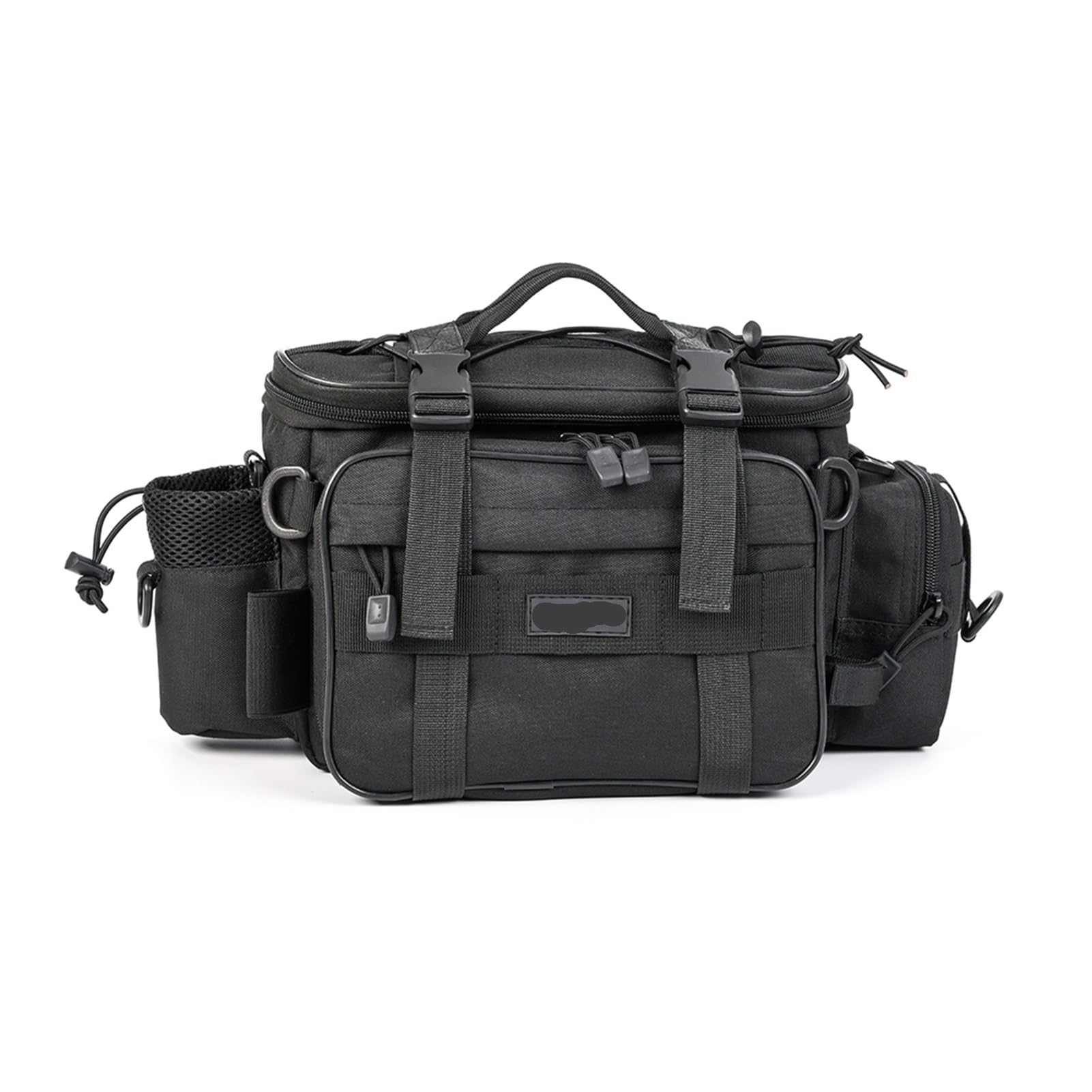 Borsa da Pesca Borse da Pesca, Sport all'Aria Aperta, Gilet Monospalla, Borsa Porta Esche da Pesca, Mulinello, con Scatola for Attrezzi(Black)