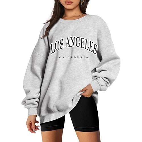 Trendy Queen Oversized Sweatshirts for Women Fleece Hoodies Crewneck Pullover Comfy Sweaters Clothes Fall Winter Fashion 2023