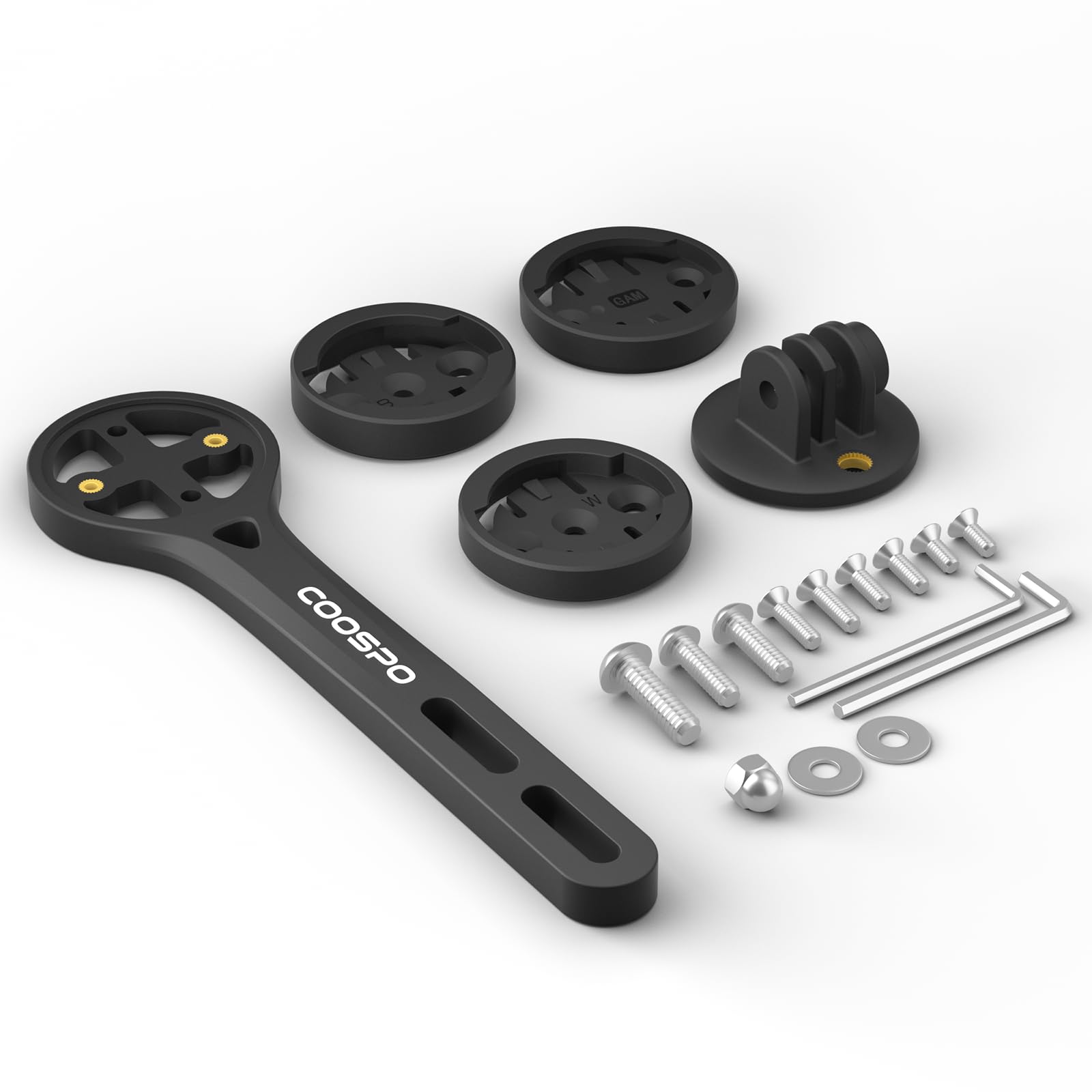 CooSpo Uchwyt do komputera rowerowego, szybkie mocowanie do Garmin, Wahoo, Bryton, komputer rowerowy, zewnętrzny komputer rowerowy z przodu, rozszerzony uchwyt