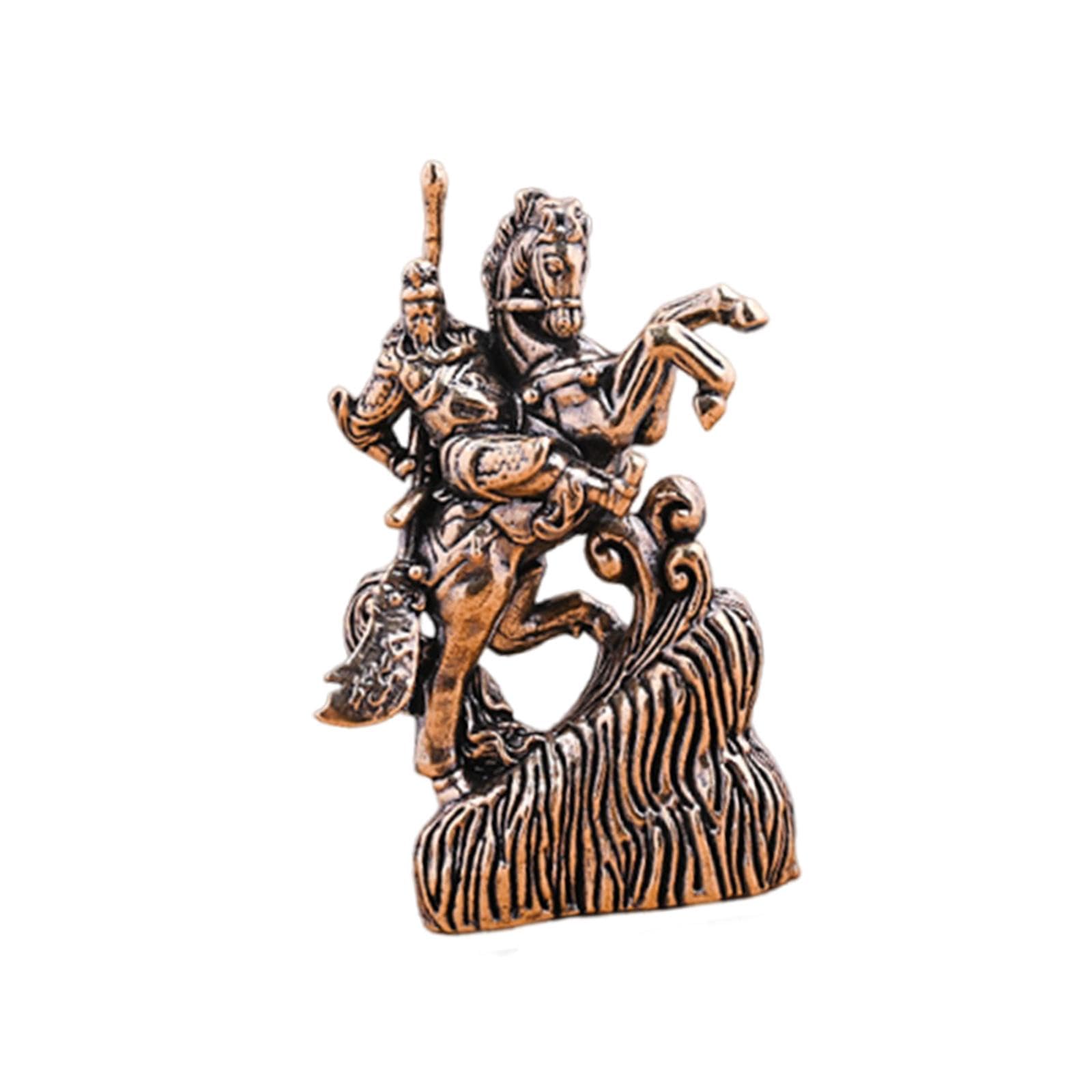 Figurine de cheval décorative pour salon et bureau petit objet d'art en laiton
